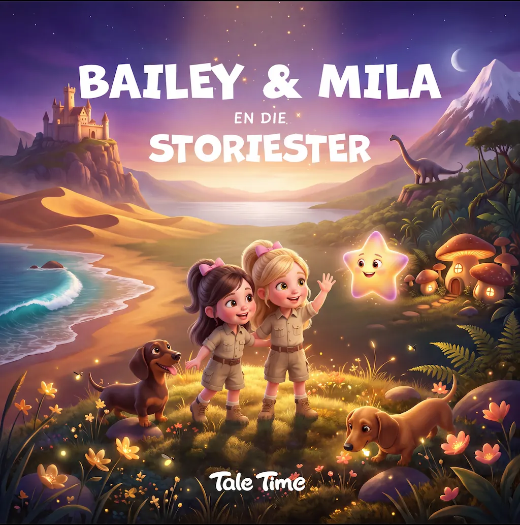 Personalised children's storybook cover in Afrikaans